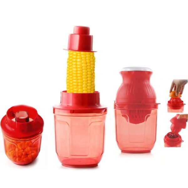 2 in 1 Juicer with Corn Cutter with Unbreakable Material, Plastic Hand Juicer & Corn Cutter