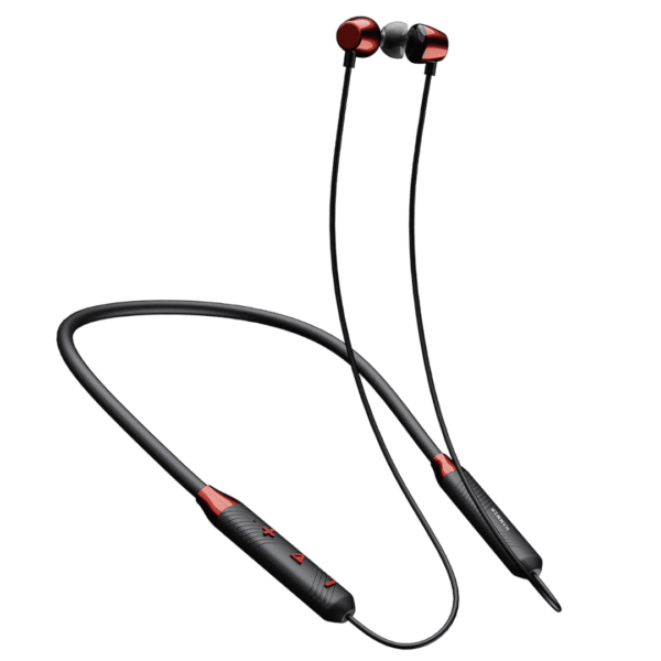 Ear Bluetooth Neckband with Upto 20 Hours Playback, IPX3, Magnetic Eartips