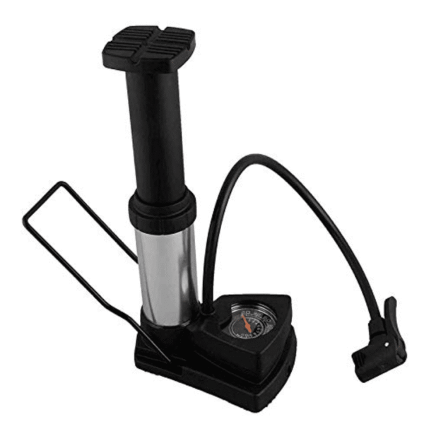 Foot Activated Floor Bicycle Air Pump with Pressure Gauge.