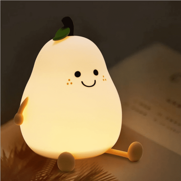Night Light for Kinds ,Cute Silicone Nursery Pear Lamp for Baby and Toddler.