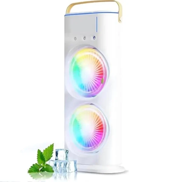Spray Fan Double Ended Mini Cooler Air Conditioner with LED Light & Remote Control